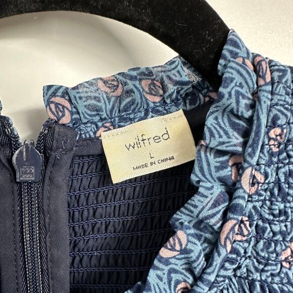 Wilfred Floral Maxi Dress Large Long Sleeve Blue boho‎ - Picture 3 of 7